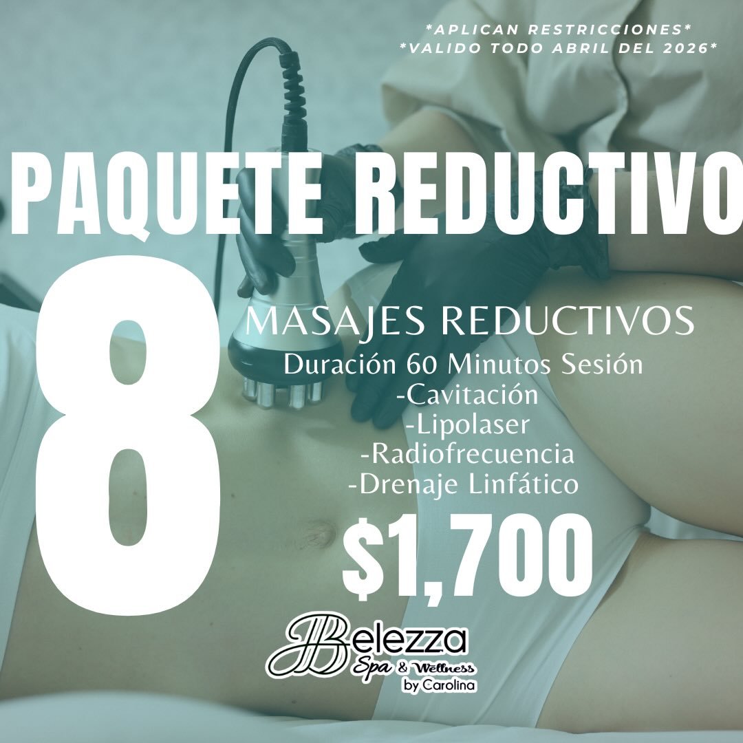 Paquete reductivo masajes Belezza Spa