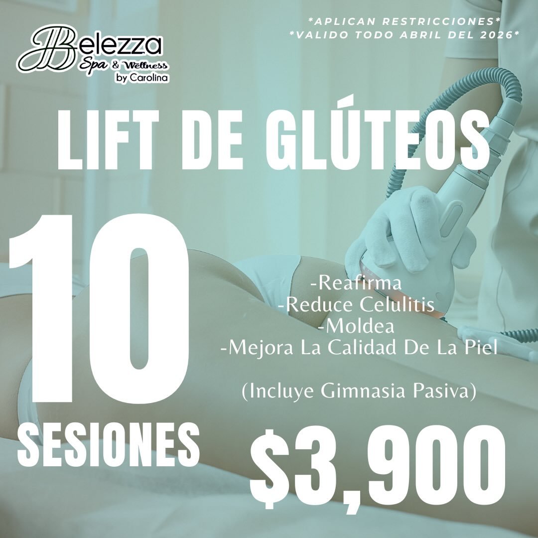 Lift de glúteos 10 sesiones Belezza Spa
